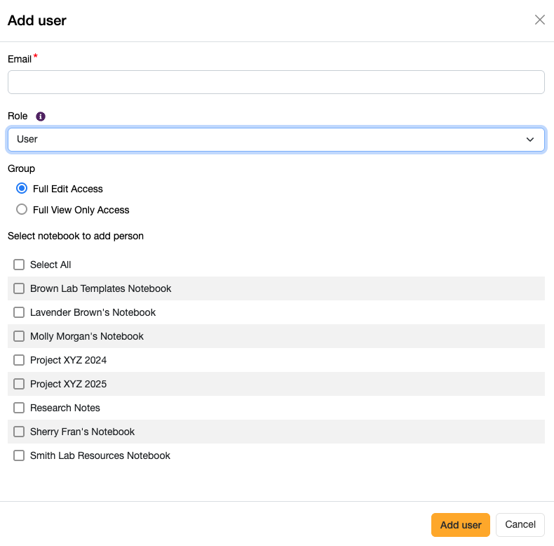 Account Manager Window to Add Members