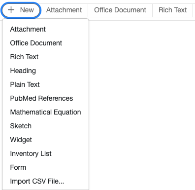 Toolbar showing Add Entry options
