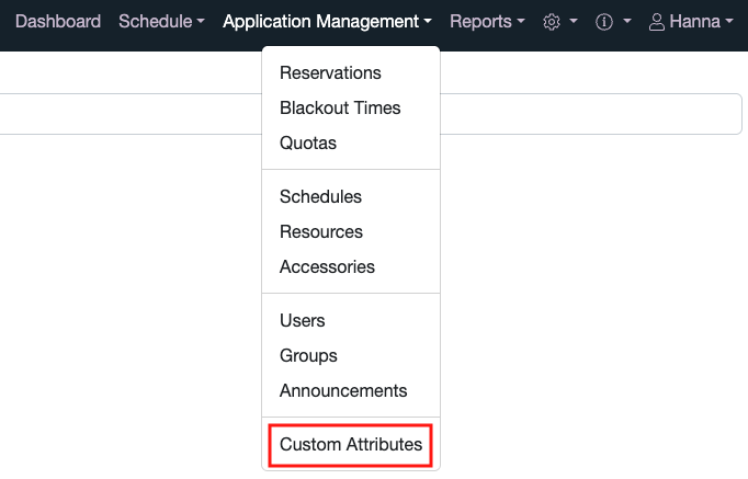 Finding the Custom Attributes Settings
